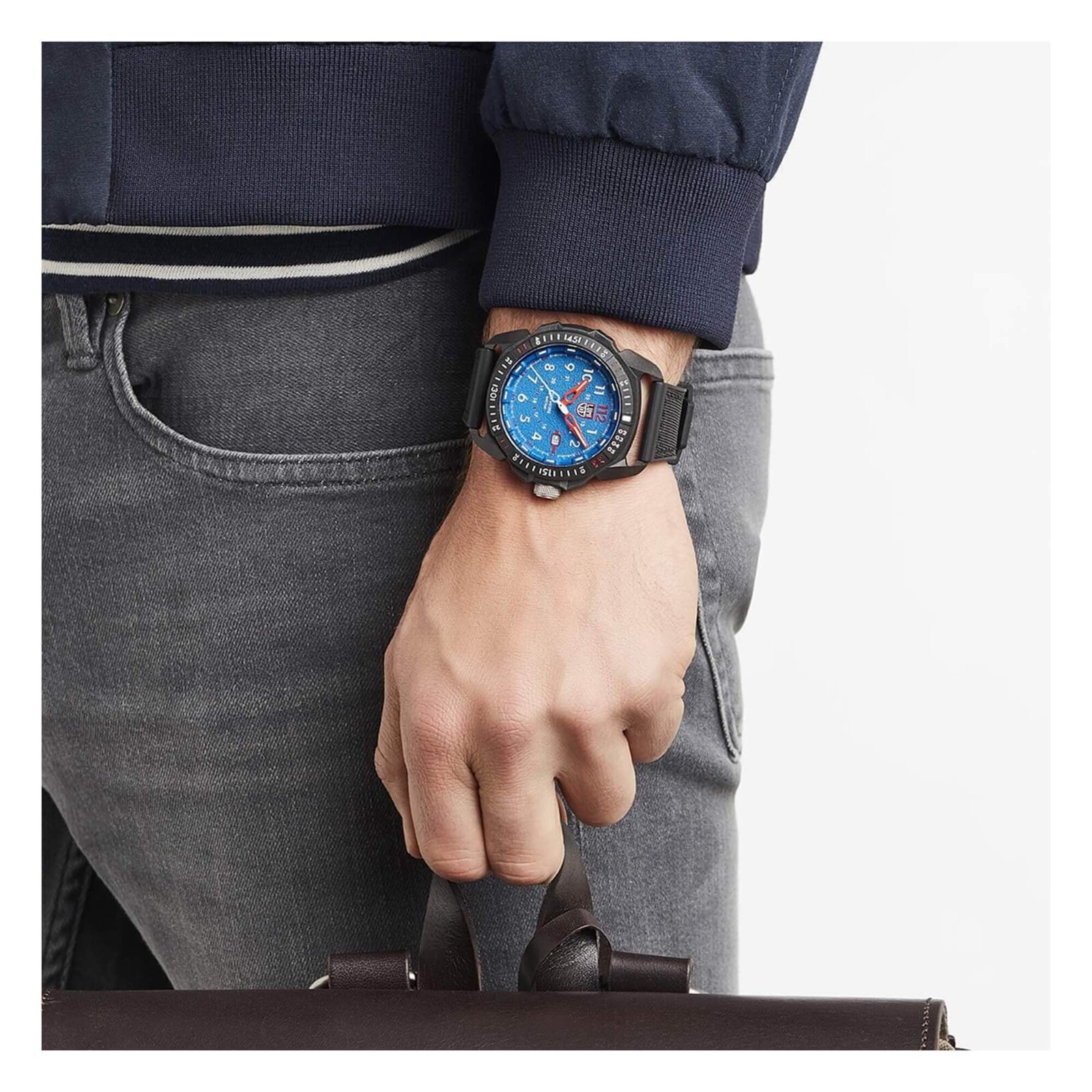 Pre-owned Luminox Men's 46 Mm Ice-sar Arctic Blue Dial Sapphire Crystal Watch Xl.1003