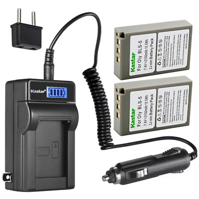 Kastar Battery LCD AC Charger for Olympus BLS-5 & Olympus E-PL1 EPL1 Camera