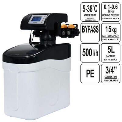 YATO YG-09510 Wasser Enthärtungsanlage Bypass 500 L/h Wasserenthärter Enthärter