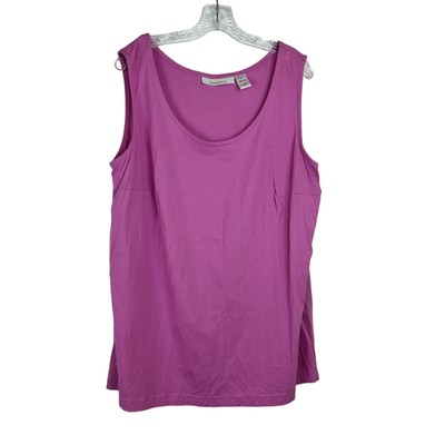 Roamans Womens Tank Top Size 1X Pink Casual Summer