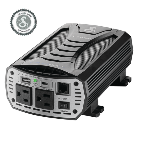 Cobra CPI400PSW FR 400W Pure Sine Waver Power Inverter Certified Refurbished