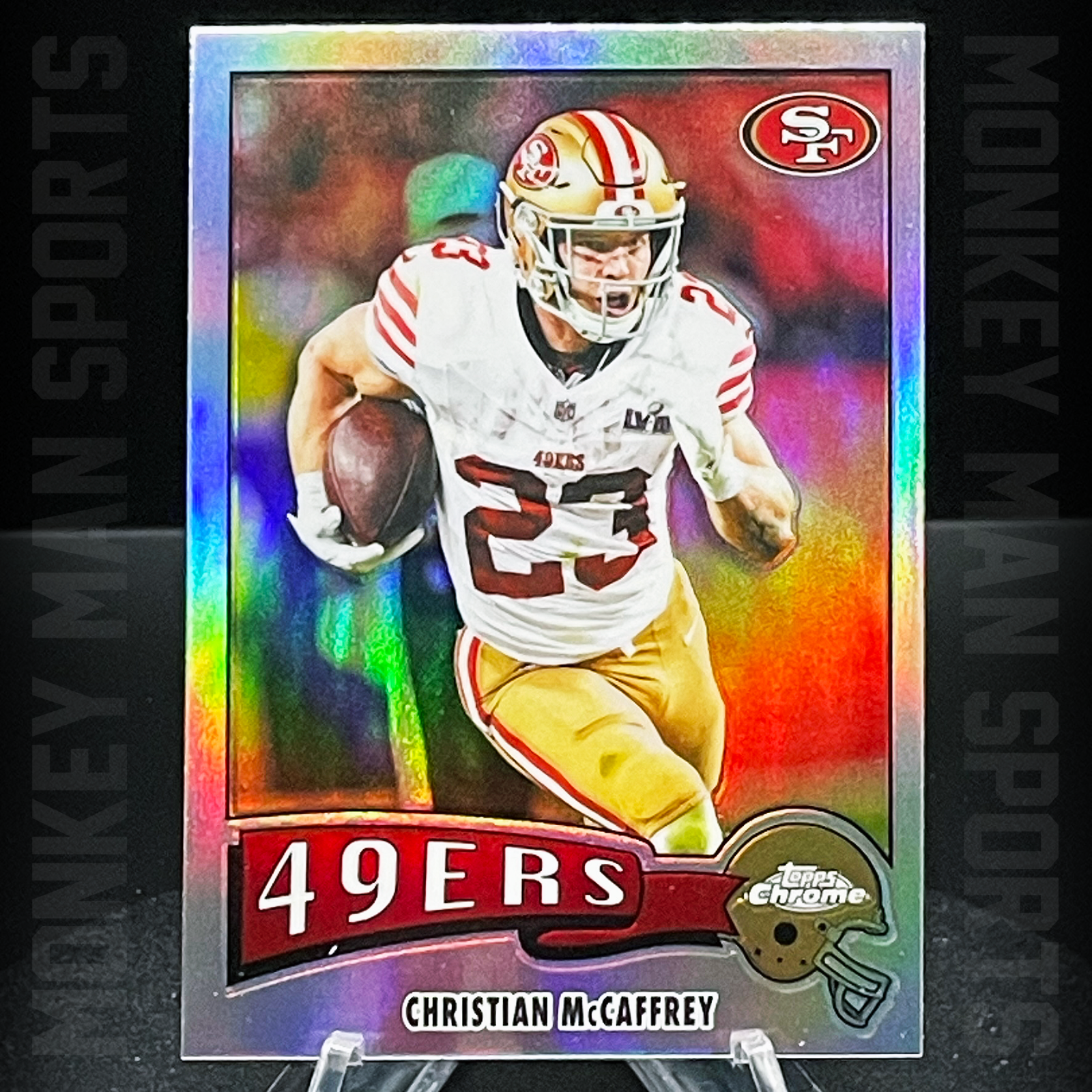 2025 Chrome - Christian McCaffrey - 1975 TOPPS #1975-29 REFRACTOR 49ERS MINT