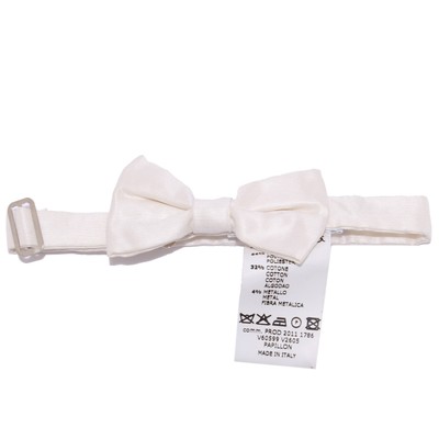 3118Y papillon boy SIMONETTA TINY satin ivory bow tie ADJUSTABLE