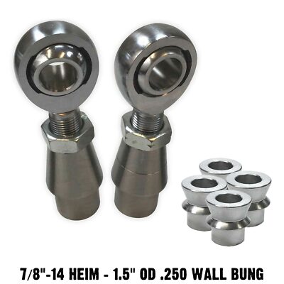 7/8'' Chromoly Heim Joint 1.5'' OD .250 Wall Panhard Tie Rod End Kit & HMS Spacers