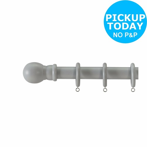 Argos Home 1 2m Grooved Ball Wooden Curtain Pole Natural Ebay