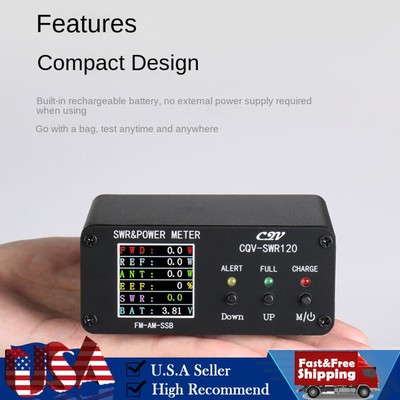 1.8MHz-54MHz Standing Wave Meter 240 * 240 Full Color LCD Display Power meter
