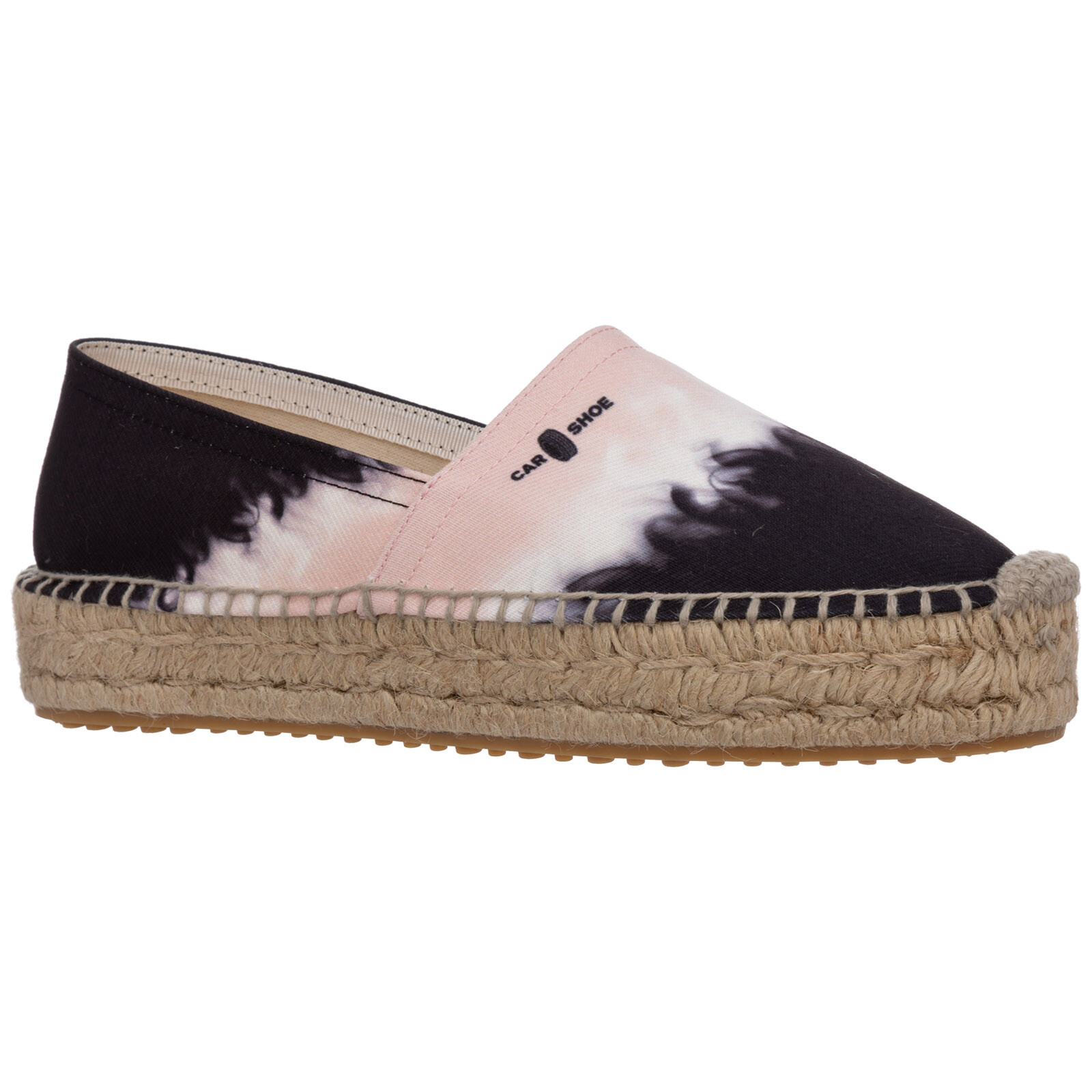 CAR SHOE CAR SHOE ESPADRILLES DAMEN KDS44O6CEF0QYH LOGO GEMMA - NERO SCHUHE SLIP ON