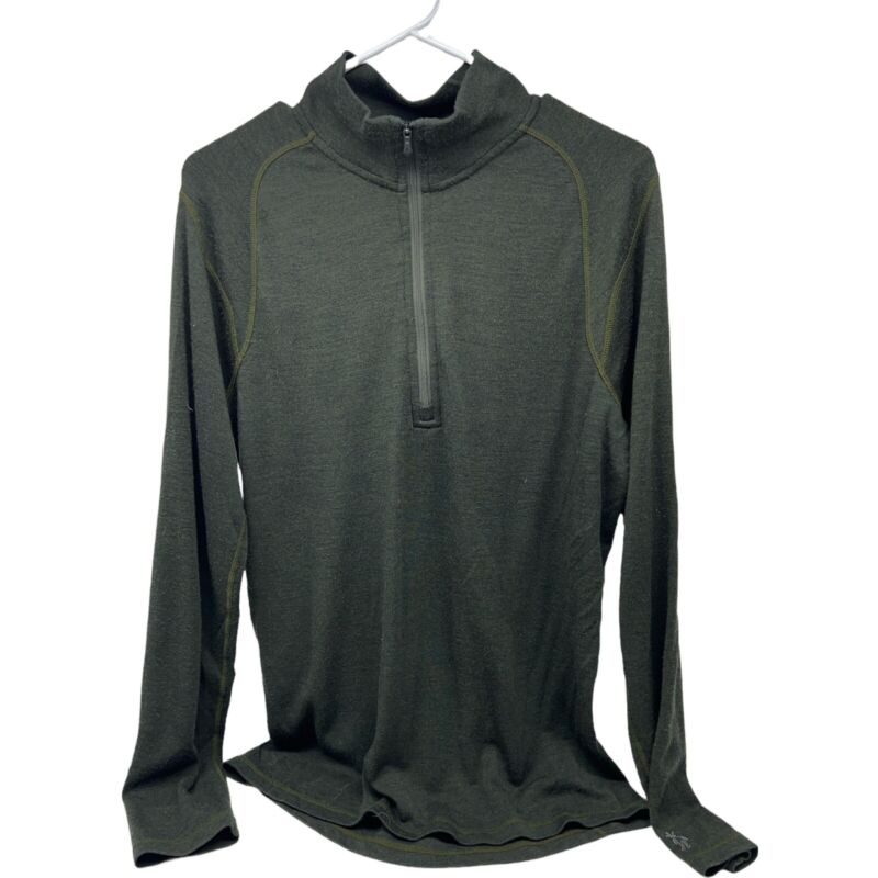 Smartwool 1/4 Zip Pullover Sweater Base Layer 100% Merino Wool Mens Size L EUC
