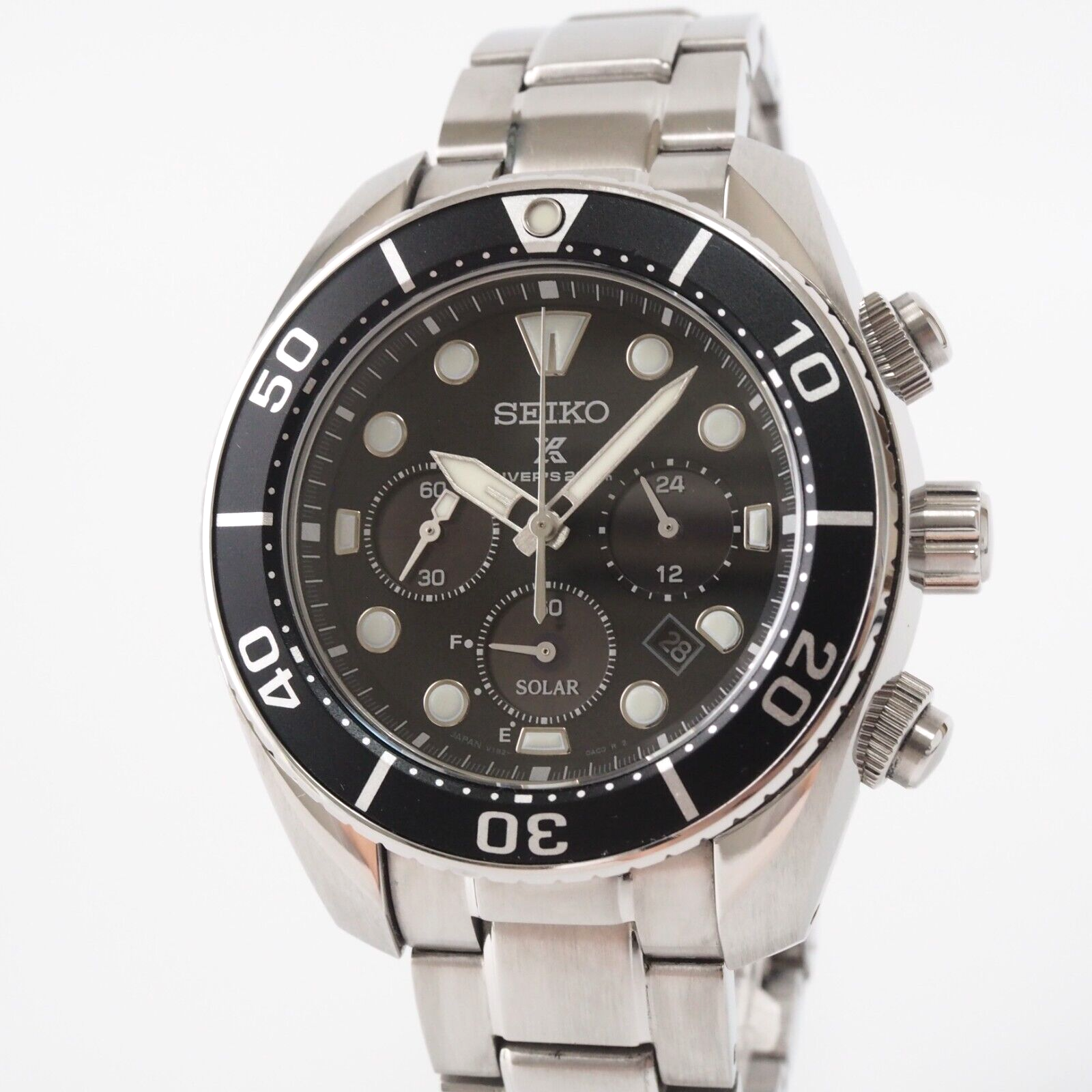 SEIKO Prospex SBDL061/V192-0AD0 Solar Chronograph Black Dial SEIKO Prospex SBDL061/V192-0AD0 Solar Chronograph Black Dial