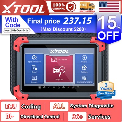 USED XTOOL D7 OBD2 Scanner All System Diagnostic Bidirectional Tool TPMS ABS EPB
