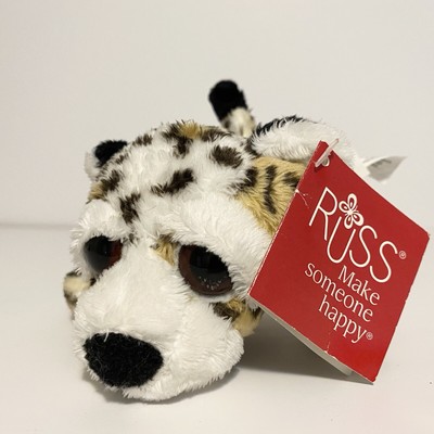 Russ Leopard Plush Lil Peepers Leonard Lovey Stuffed Animal Mini Big Eyes 5 