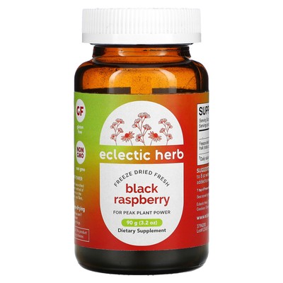 Eclectic Institute Black Raspberry POW-der 3 2 унции 90 г в сыром виде, гарантия качества GMP