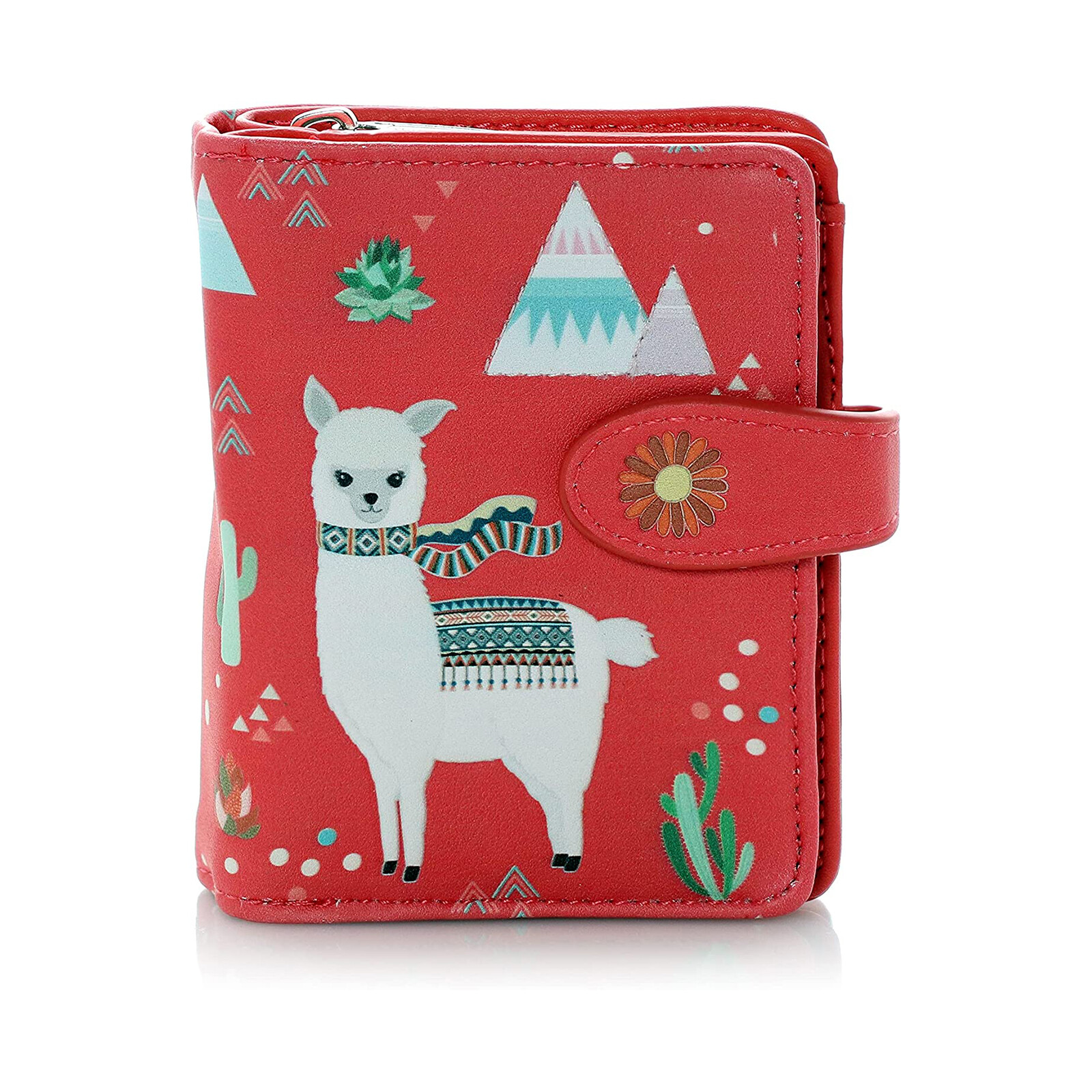 Небольшой кошелек на молнии с узором Shagwear Llama Salmon НОВИНКА В НАЛИЧИИ