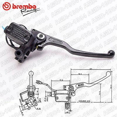 POMPA FRENO BREMBO ANTERIORE BREMBO PS13 ASSIALE Ø 13 CON SERBATOIO 462078