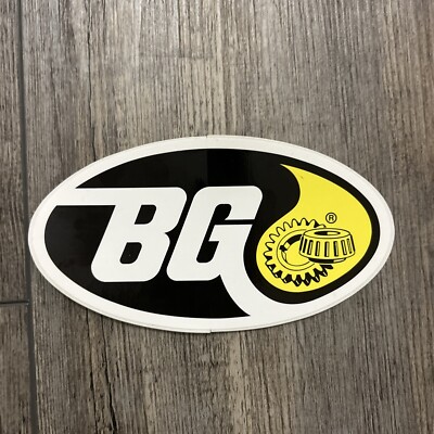 BG Vintage Logo Lubricantion Brand Product Decal Sticker Oil Gear 