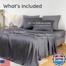 Bambaw California King Cooling Sheets Set 4pcs – 100% Viscose Derived from Bamboo Sheets Extra Deep Pockets, Soft and Breathable Bedding Set, Fits Up to 16'' with Elastic Corner Straps (Charcoal)