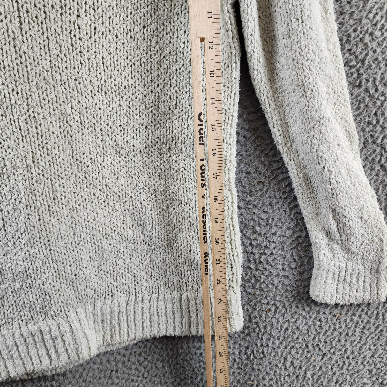 Theory Shrunken Crewneck Sweater Women's P Reed Ribbed Hem Linen Blend Pullover - Picture 9 of 14