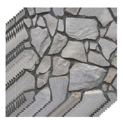 3 Dimension Black Brick -resistant  Removable Self R1B0