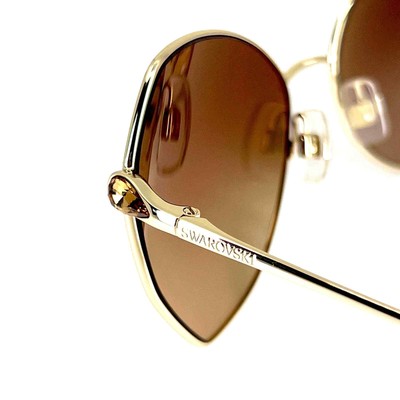 Pre-owned Swarovski Sunglasses Sk 266 32g Authentic In Brown