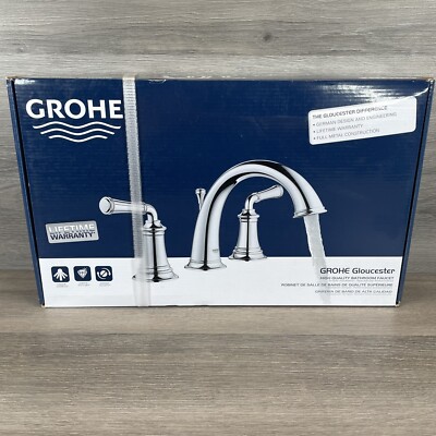 Grohe Gloucester Chrome 8'' Widespread 2 Handle Bathroom Faucet New