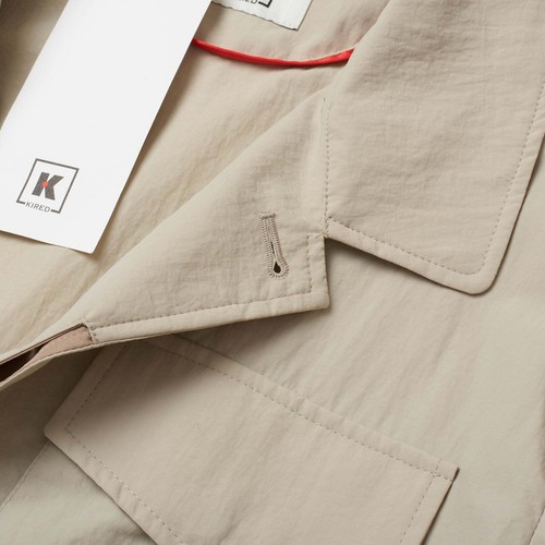 Pre-owned Kired Kiton  Litek "bugna" Beige Unlined Field Rain Safari Jacket Eu 50 Us M
