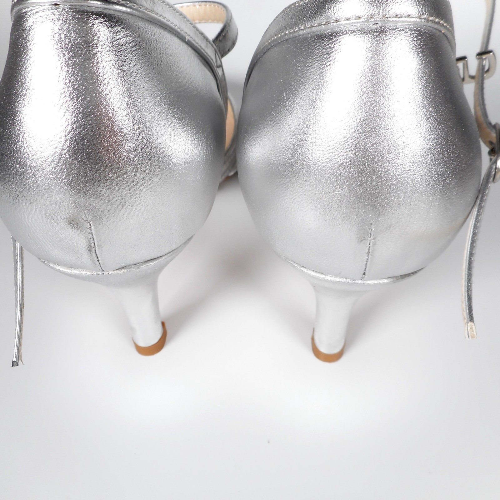 NEW Capezio Womens 11 Alexa Silver Ballroom Latin Dance Shoes Leather BR109 9UK