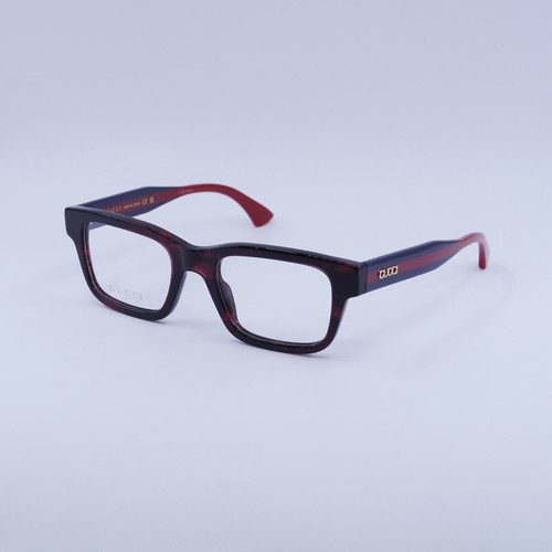 NEW Gucci GG1865O 003 Dark Red Havana/Blue/Red 50mm