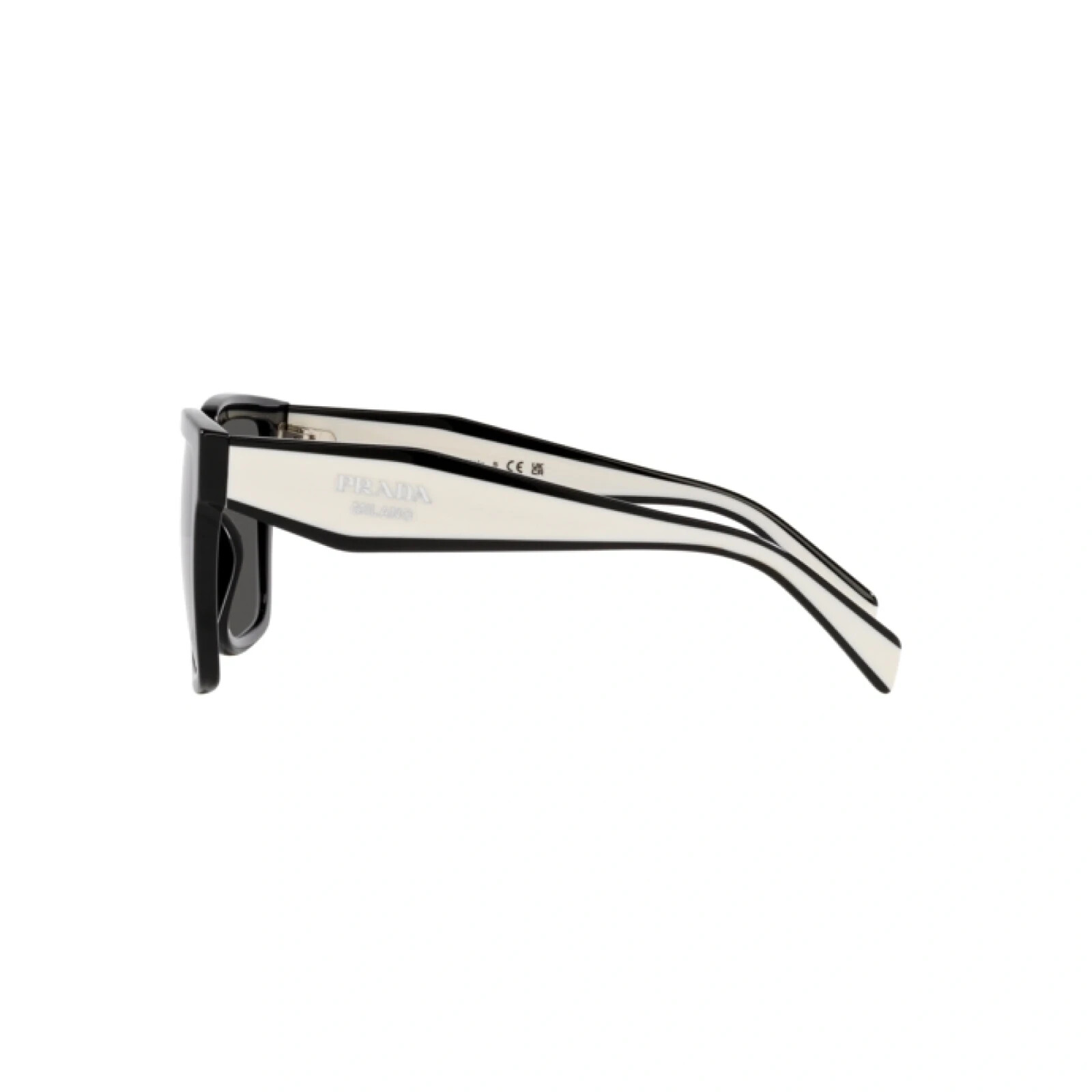 Pre-owned Prada Pr 24zs 1ab5s0 Black- Dark Grey Len's Women's Sunglasses 56mm Authentic In Gray