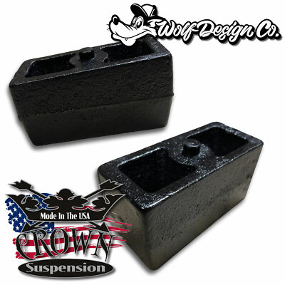 Silverado HD 2500 3500 Rear 3'' Lift Blocks Steel Ductile Lift Kit  No U-bolts 