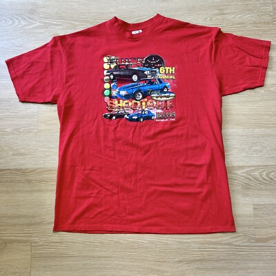 Vtg Heads Up Shootout Racing 6th Annual Staff Shirt 4X Team Buick Ford Tee USA