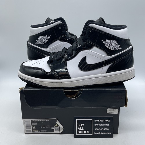 Size 8 - Air Jordan 1 SE Mid All Star White Black Leather
