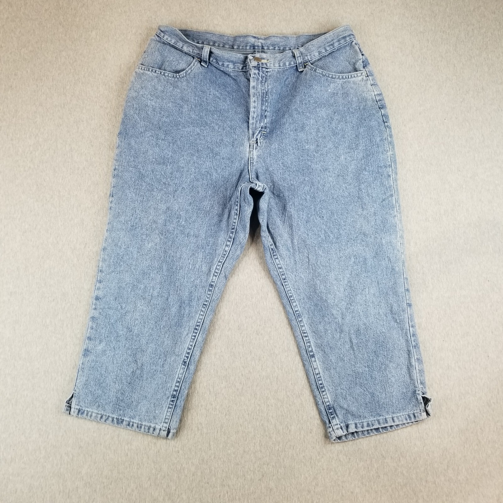 Blu Jeans Women's Sz 18 Blue Wash Capri 100% Cotton Quality Normcore VTG