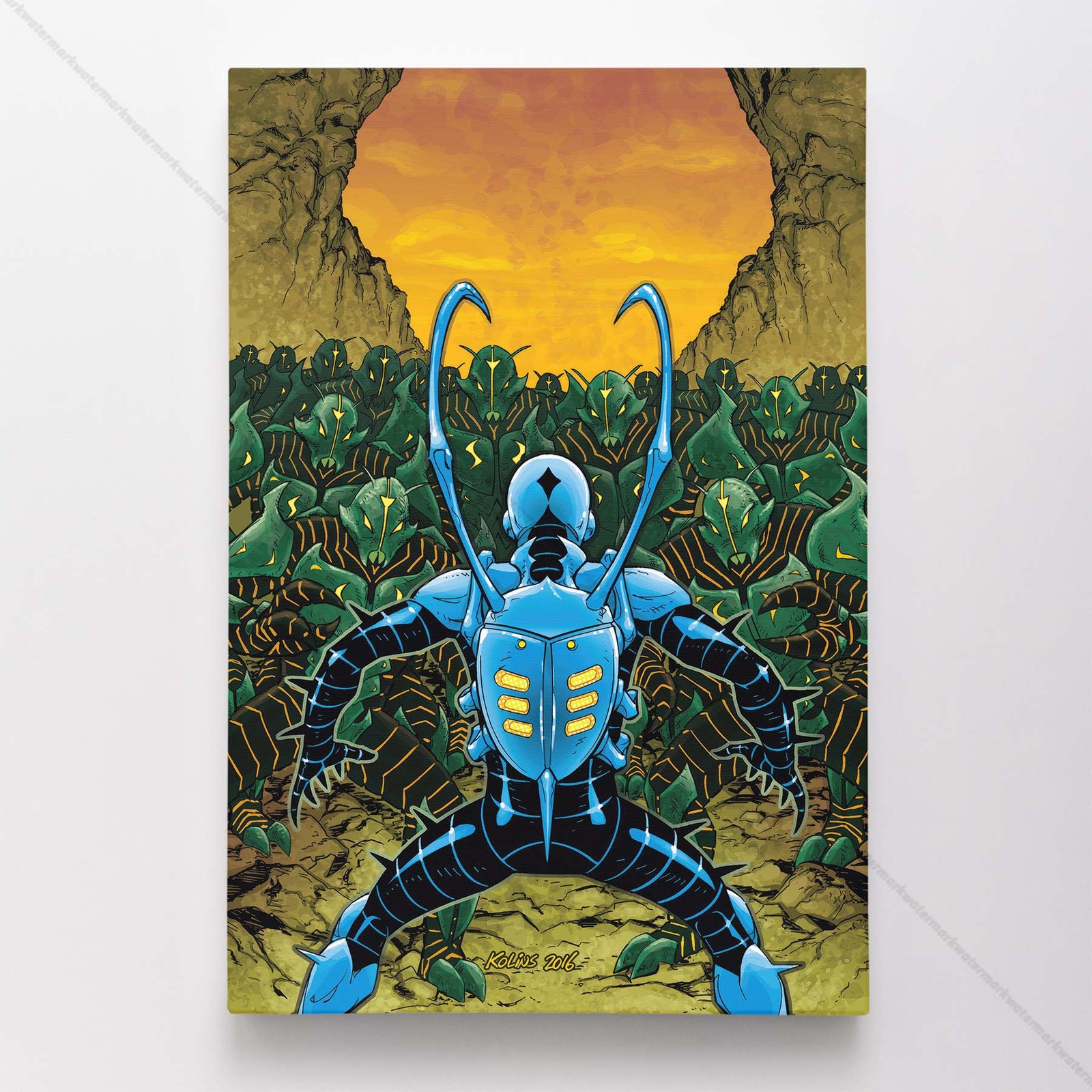 Blue Beetle Poster Canvas DC Comic Book Cover Art Print #57503