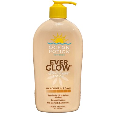 Ocean Potion Ever Glow Gradual Tanning Body Lotion, Discontinued HTF 20.5 oz