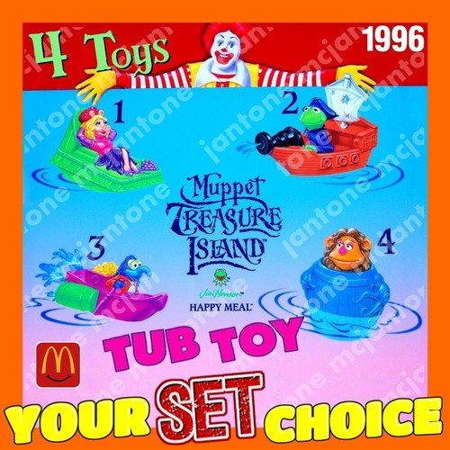 ぬいぐるみ Merrythought Cheekys Down the Aisle 1996 SET 4 McDonald's 1996 MUPPET TREASURE ISLAND Jim Henson BATH