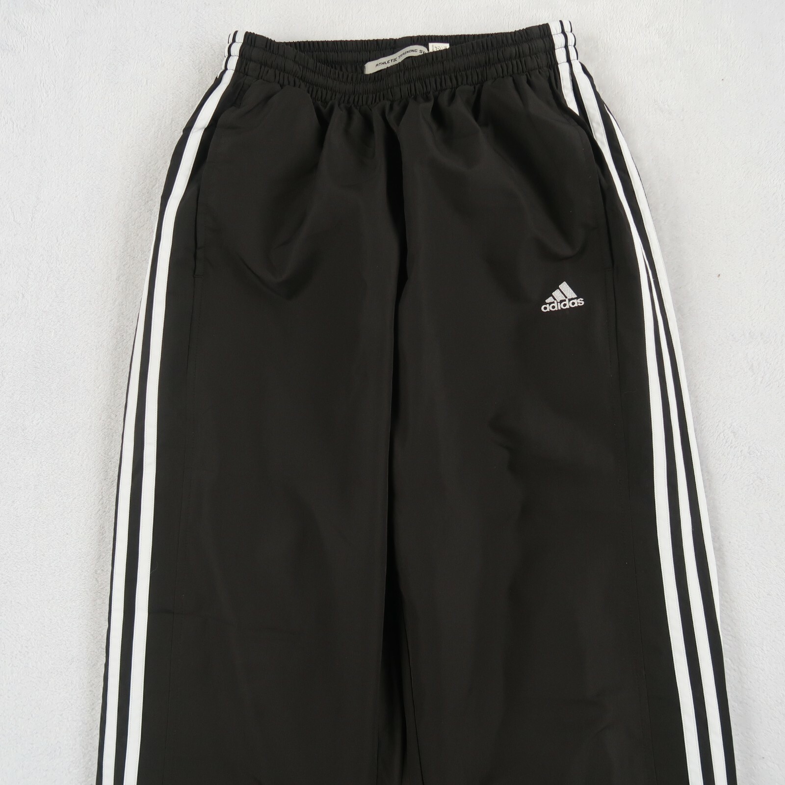 Adidas Boy's 100% Polyester Mesh Lined Black Athletic Wind Pants - Youth XL