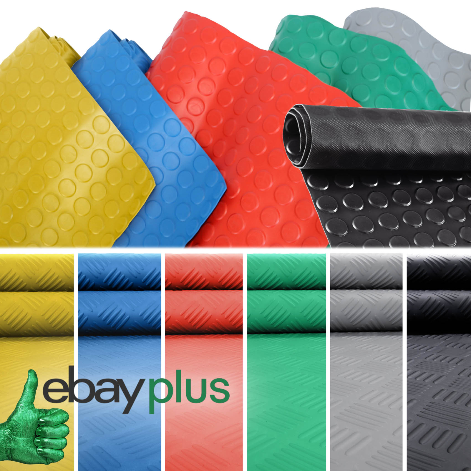 Gummimatte ohne Geruch Noppen Riffelblech optik Gummiläufer TPE Rollenware ANRO