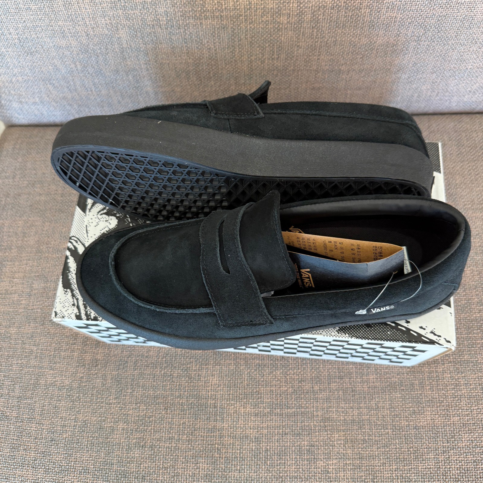 Vans Skate Loafer Suede Black Casual Shoes Sneakers