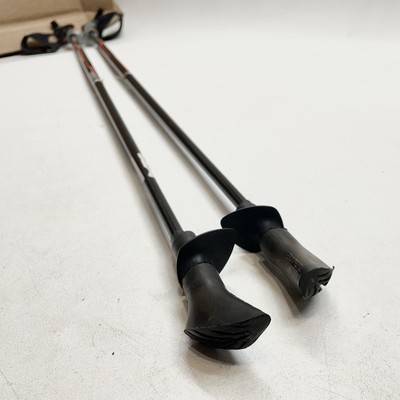 Vintage Exel Nordic Walker Ski Poles 105cm 41  Finland Black Skiing Carbon Fiber