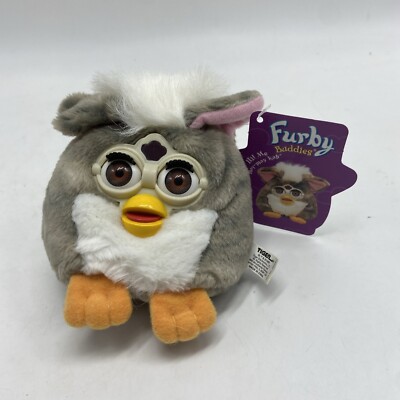 Furby Buddies ''Love Me'', Brown  Eyes With Tag Tiger Electronics Gray White  1999