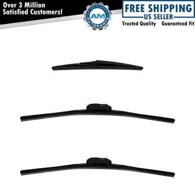 Trico Sentry & Exact Fit Windshield Wiper Blade Front & Rear 3pc Set