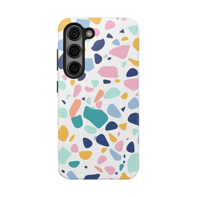 Cute Colorful Pastel Terrazzo Tough iPhone 11 12 13 14 15 & Samsung Galaxy Case