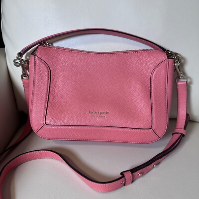 New NO Tag Kate Spade Coral Handbag Crossbody Bag Zip Gold Hardware
