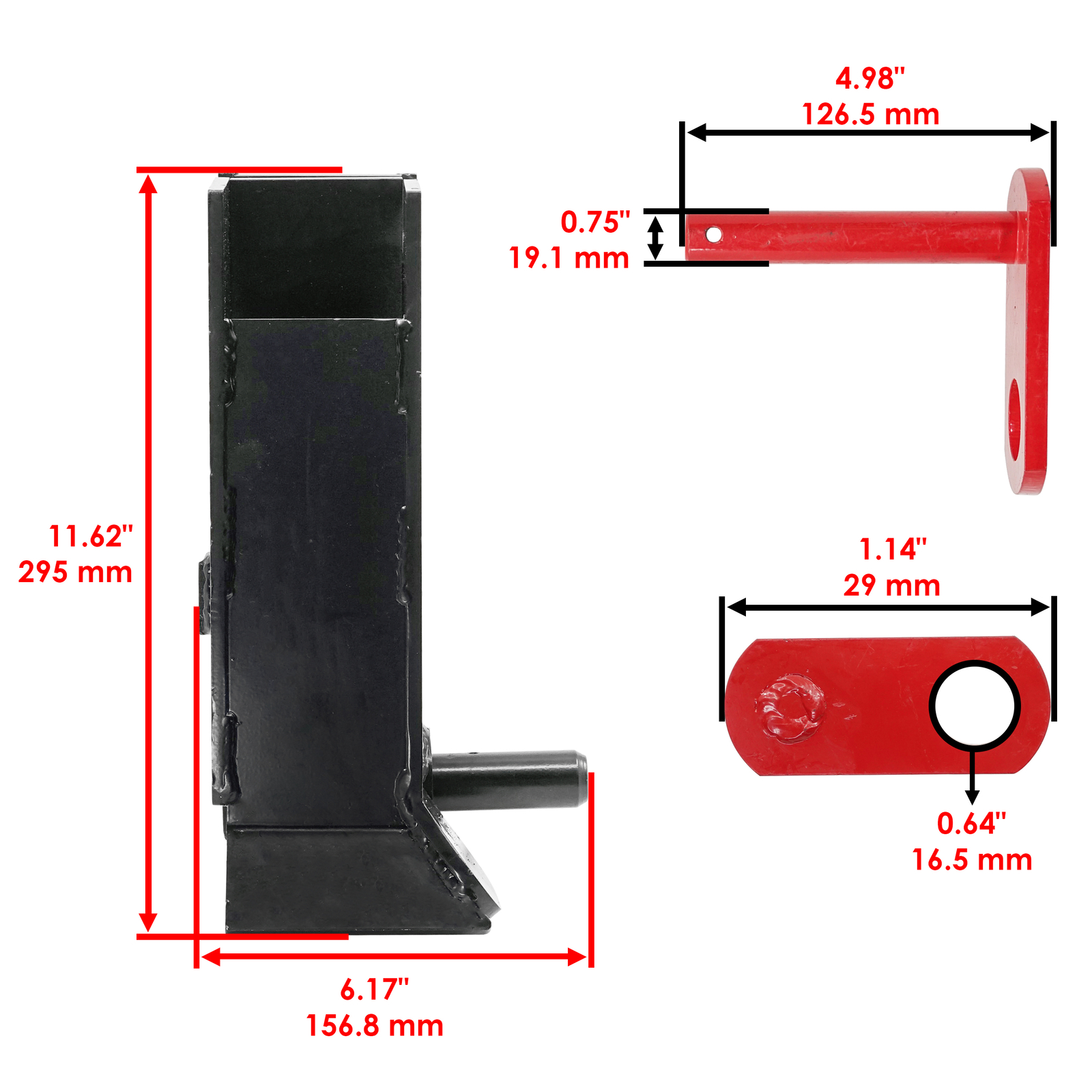 Caltric 1304406 1304407 Snow Plow Ultra Mounting and Receiver Pockets for Buyers