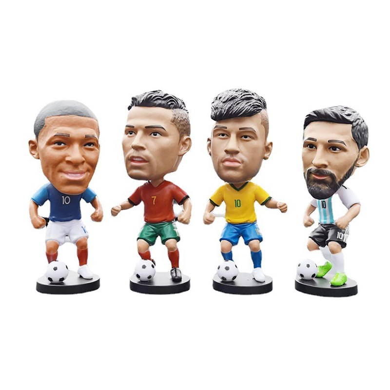 S Pvc Football Sports Star Messi Neymar Mbappe Ronaldo Doll