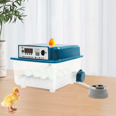16-Eggs Digital Incubator w/ Fully Automatic Egg Turning Humidity Chicken Duck