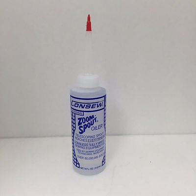 4 Oz Sewing Machine Zoom Spout Clear White Oil / Oiler