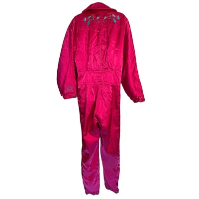 Vintage Ellesee Ski Suit Snow Embroidered Suit Pink Women's Size 6