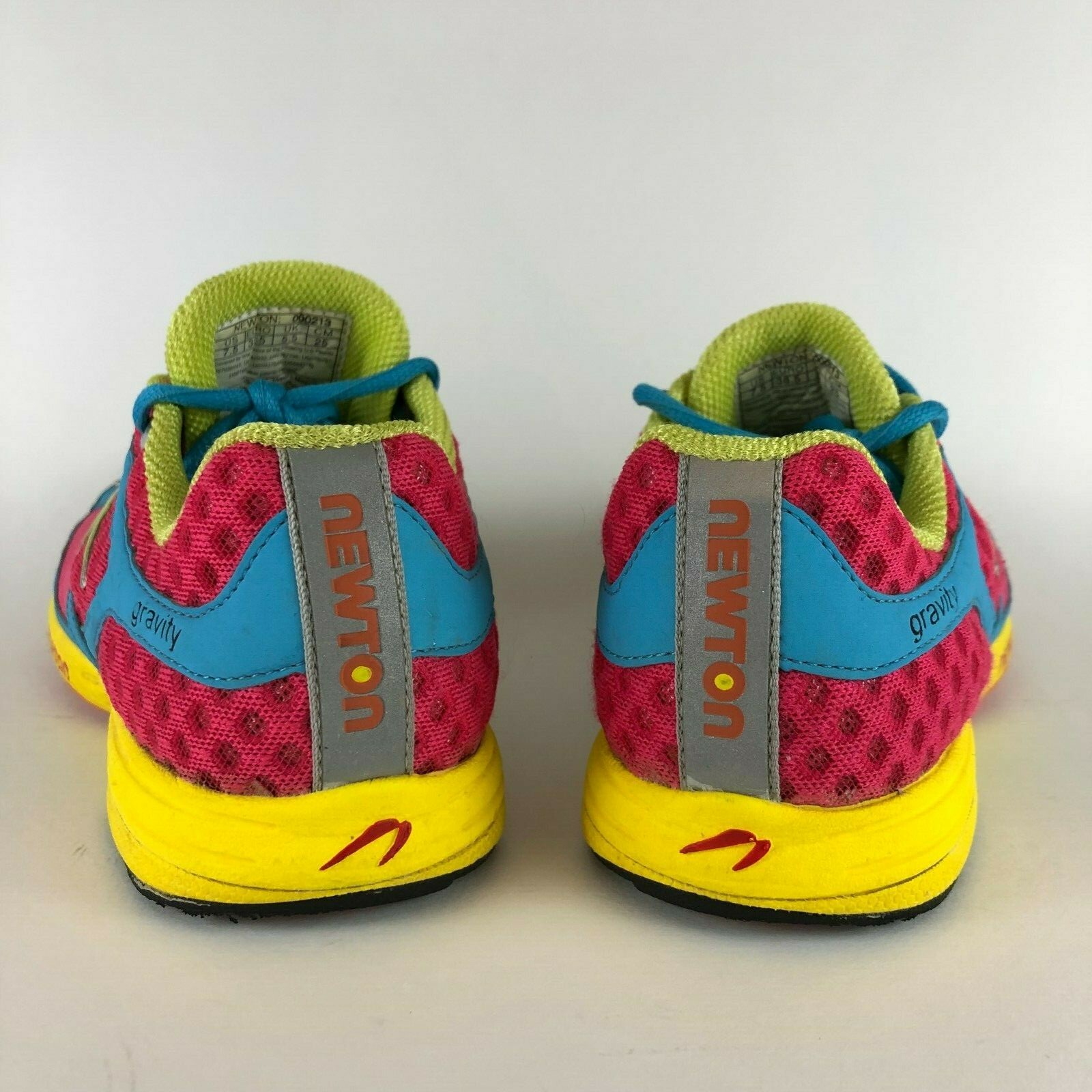 Newton Gravity Running Shoes Sneakers Pink Blue Yellow AF3 Womens Size 7.5