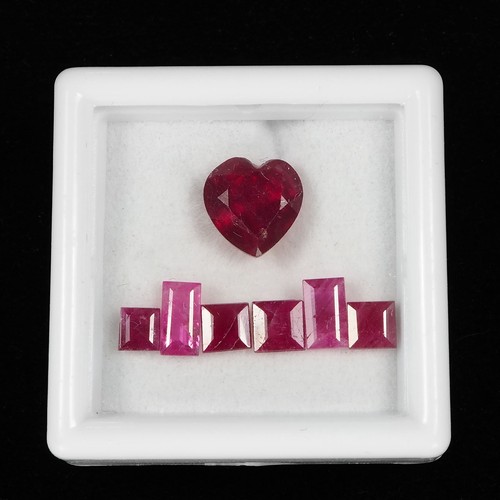 Blood Red Ruby Heart & Cut Genuine Loose Gemstone 5Ct